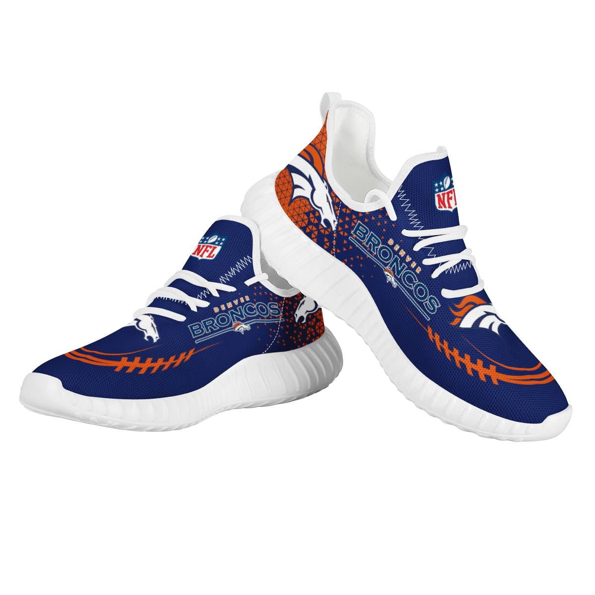 Women's Denver Broncos Mesh Knit Sneakers/Shoes 007 Women's Denver Broncos Mesh Knit Sneakers/Shoes 007